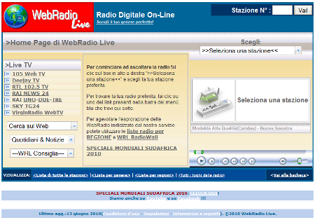 webradiolive site Ascoltare le radio italiane su Web Radio Live