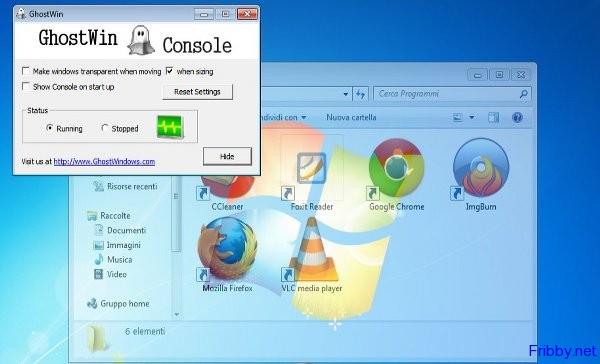 ghostwin GhostWin   Rendere Trasparenti le Finestre di Windows