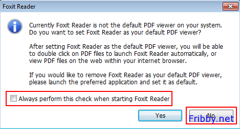 foxit reader controllo lettore pdf default