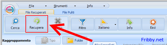 undelete360 recupero file