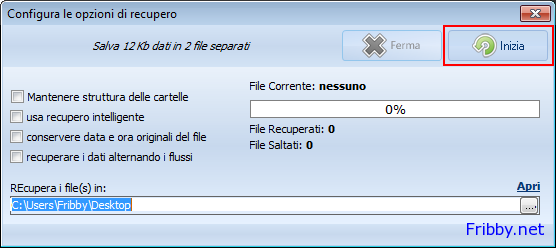 undelete360 salvataggio file recuperato