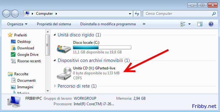 drive virtuale risorse del computer