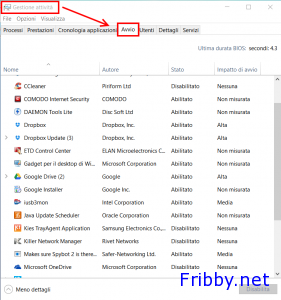 Windows10 Avvio Gestione Attività