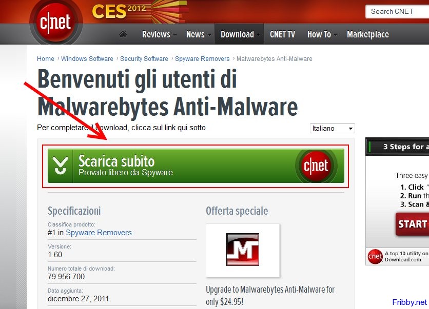 malwarebytes anti malware free download italiano