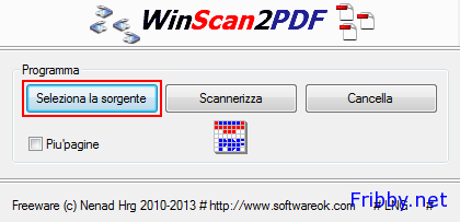 winscan2pdf selezione sorgente