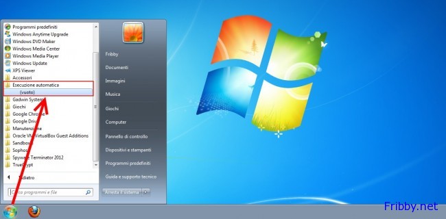 Esecuzione Automatica nel Menu Start