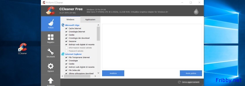 SCARICA PROGRAMMA CCLEANER ITALIANO GRATIS
