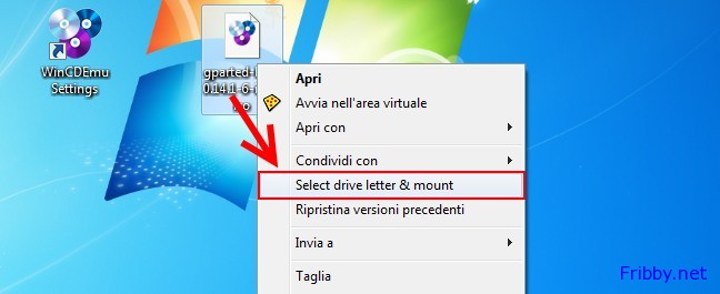 wincdemu creazione lettore virtuale con immagine