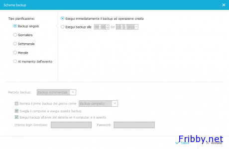 EASEUS Todo Backup - Pianificazione