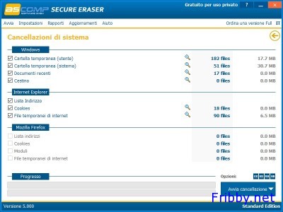 Secure Eraser cancellazione di sistema