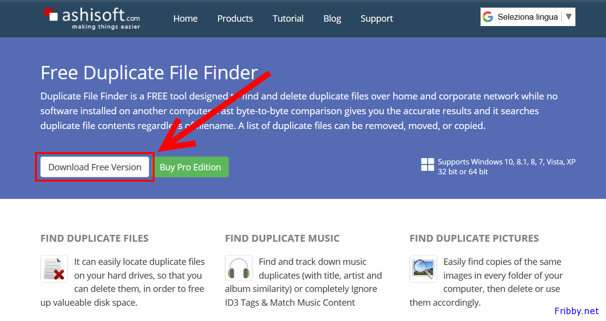 SCARICARE DUPLICATE FINDER